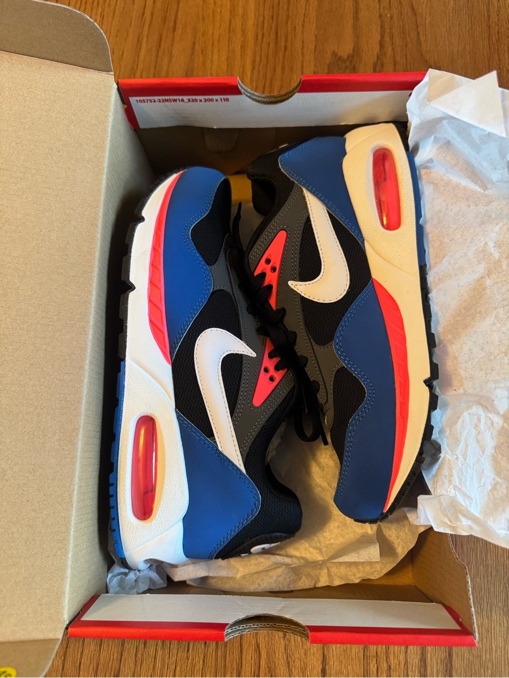 Nike Air Max Correlate in Blue, Black & White with Pink accents